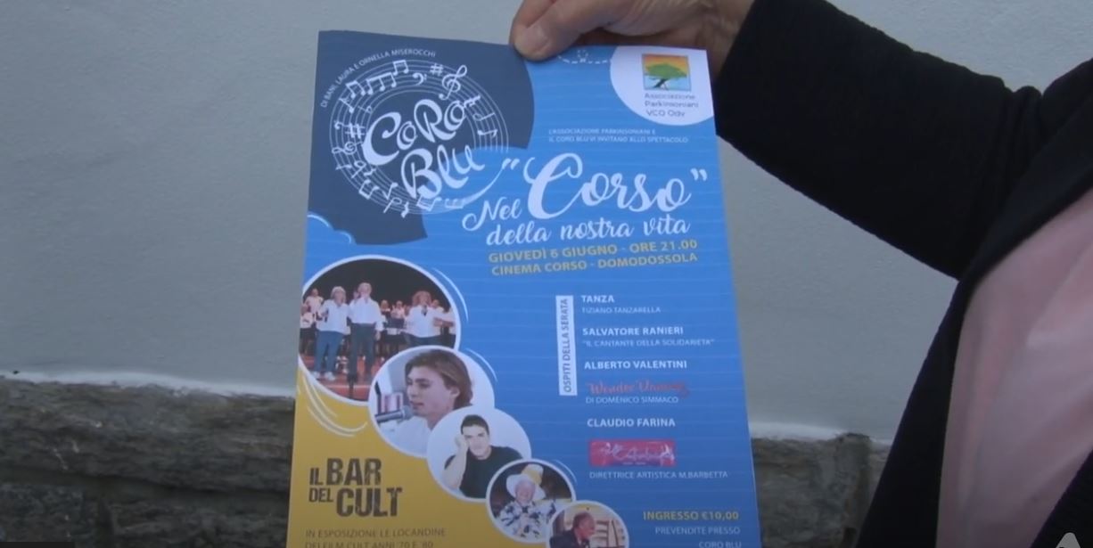 Concerto del Coro Blu giovedì 6 giugno al Cinema Corso di Domodossola
