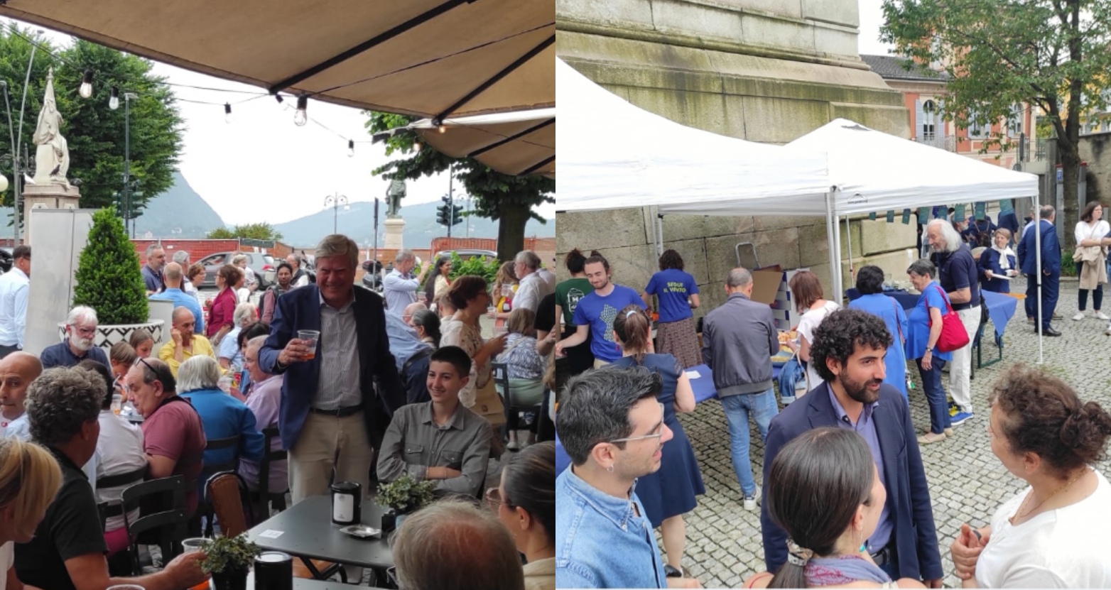 Albertella-Brezza: doppia festa ieri sera a Intra per chiudere la campagna elettorale