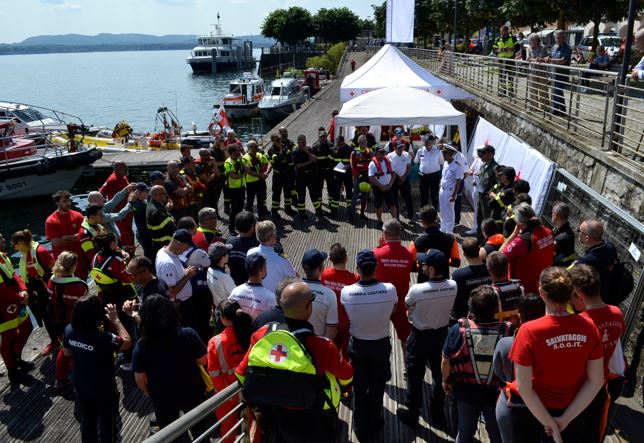 Esercitazione della Guardia Costiera a Lesa