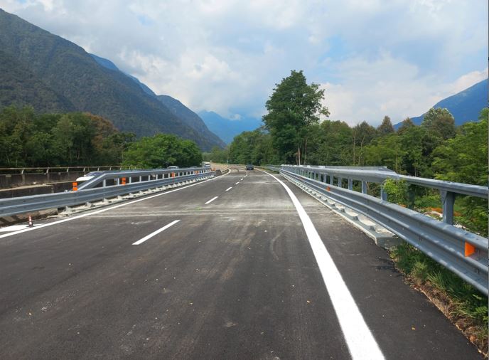 Dopo 8 mesi tolto il cantiere tra Premosello e Anzola lungo la statale del Sempione