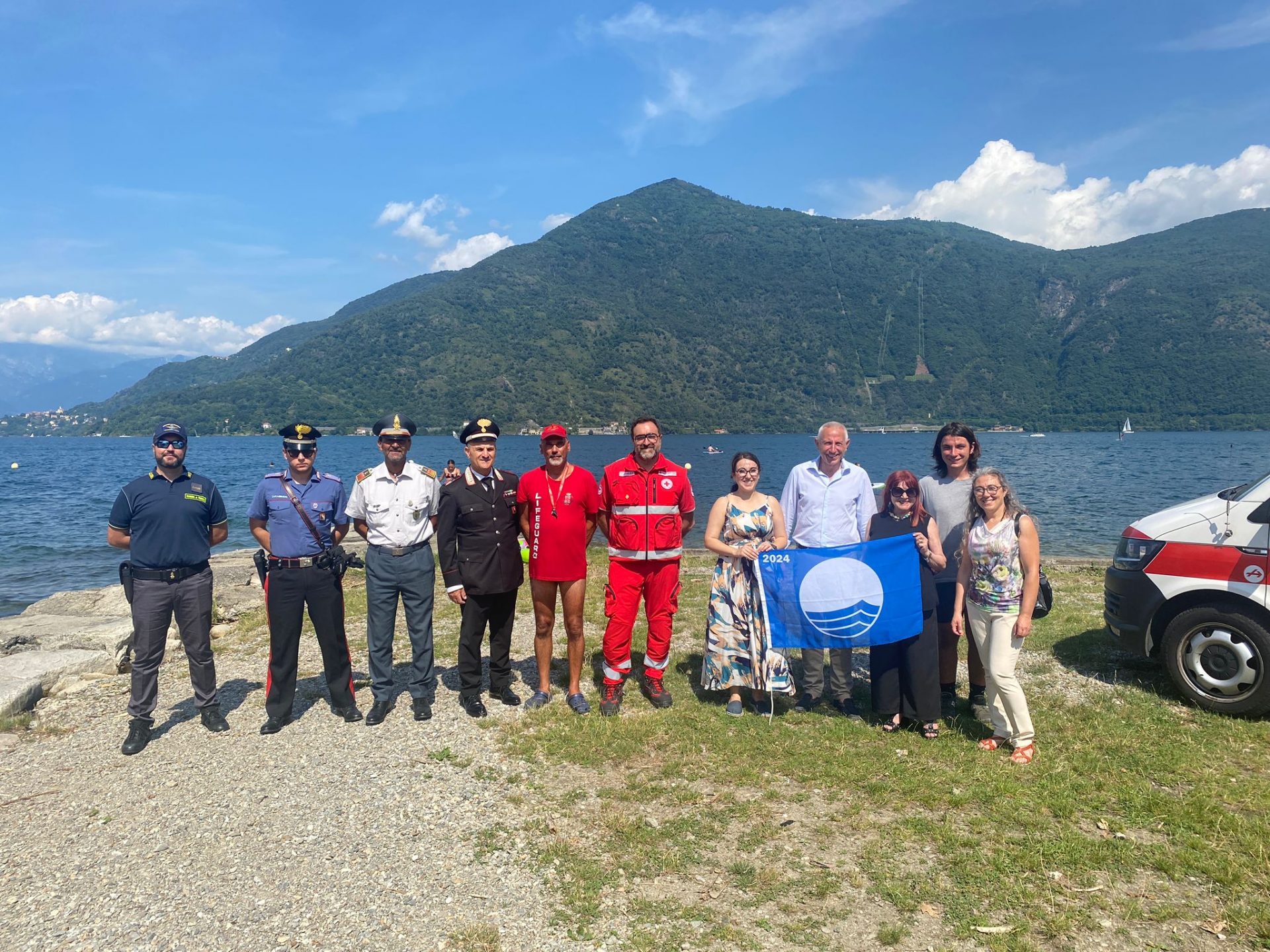 Esercitazione al Lido di Cannobio in occasione della Giornata Mondiale dell'annegamento