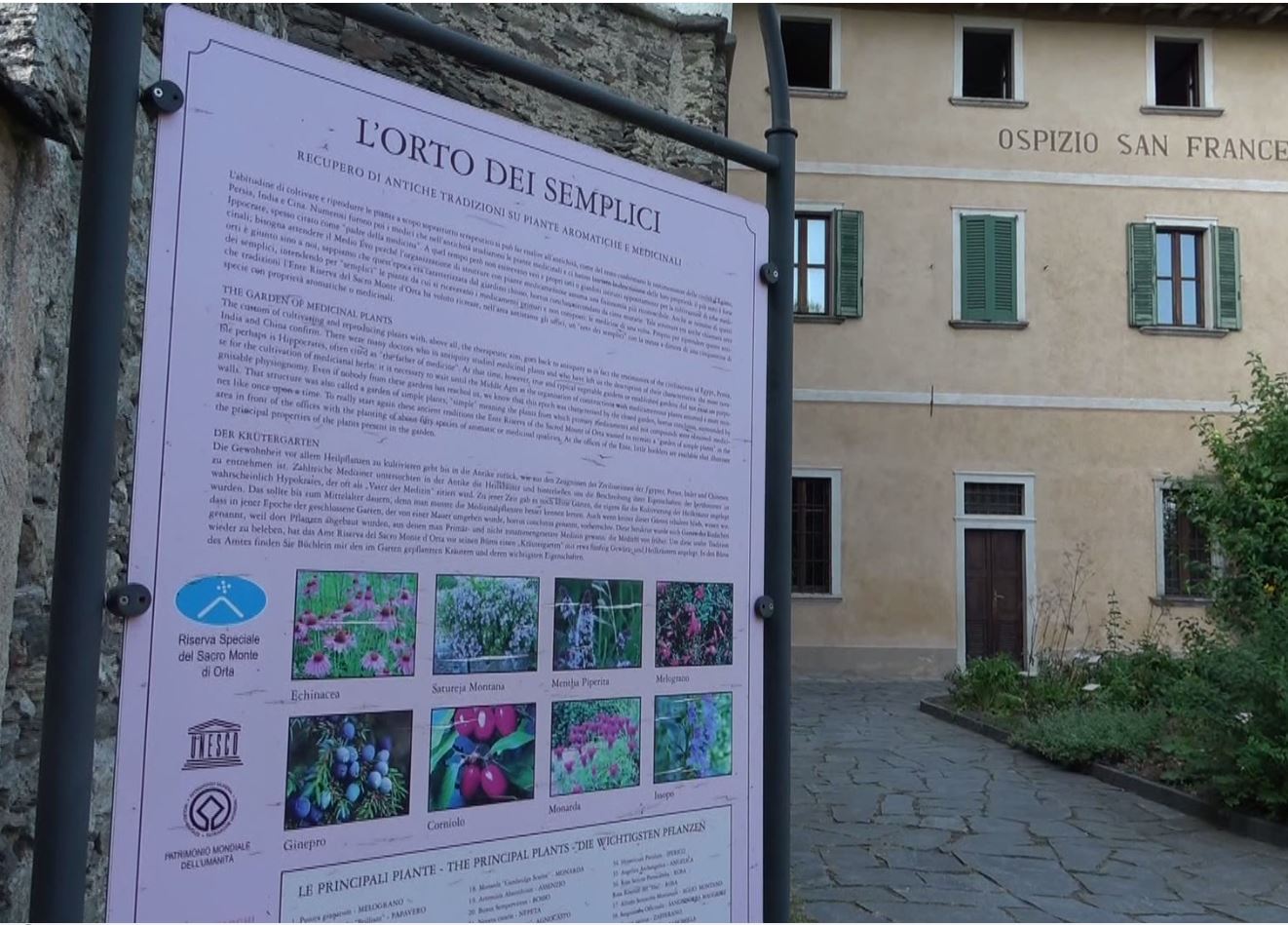Al Sacro Monte di Orta San Giulio si può visitare il giardino dei semplici