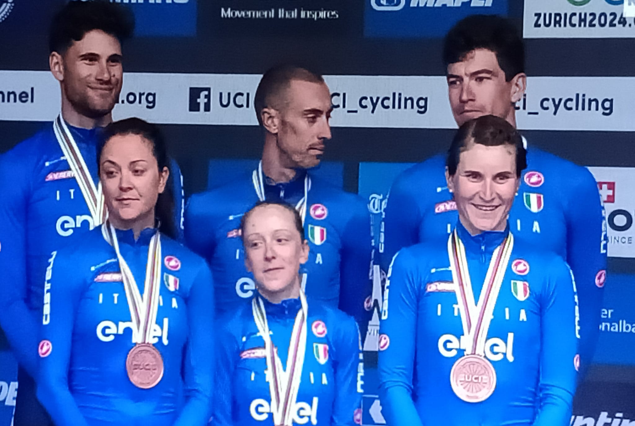 Ganna e Longo Borghini di bronzo con la staffetta azzurra