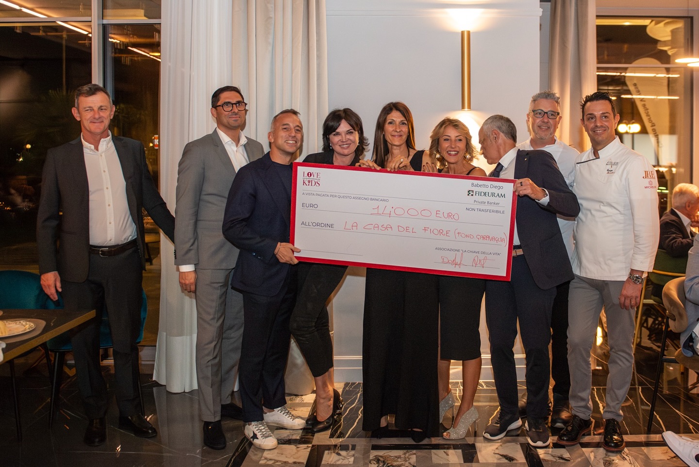 Cena benefica presso il Boutique Hotel Stresa con La Chiave della vita: raccolti 14.000 € per la “Casa del Fiore” di Lesa