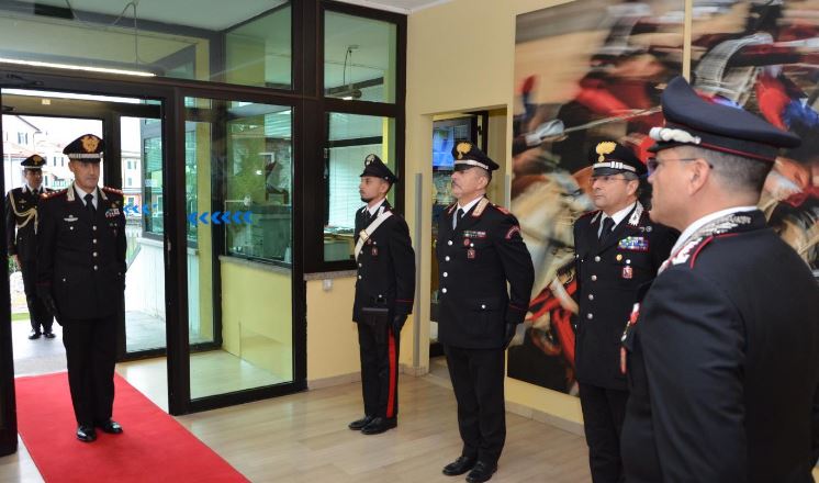 Il generale Riccardo Galletta in visita al Comando Provinciale Carabinieri di Verbania