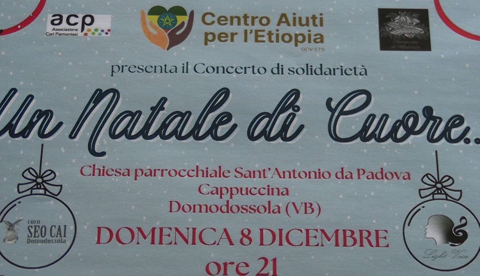 "Un Natale di cuore", concerto per il centro Aiuti per l'Etiopia