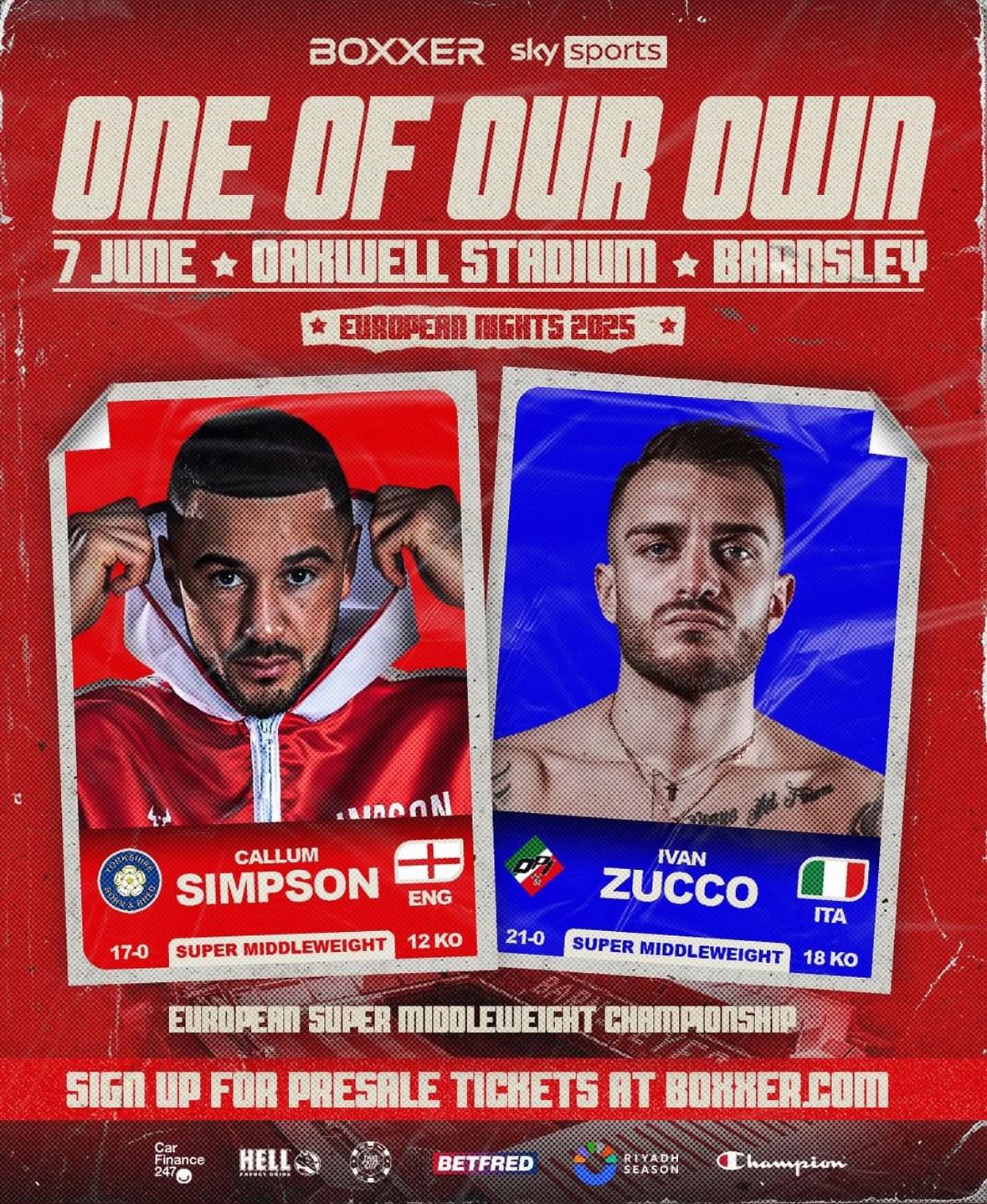 Ivan, ci siamo! Il 7 giugno a Barnsley Zucco sul ring per il titolo europeo dei pesi supermedi