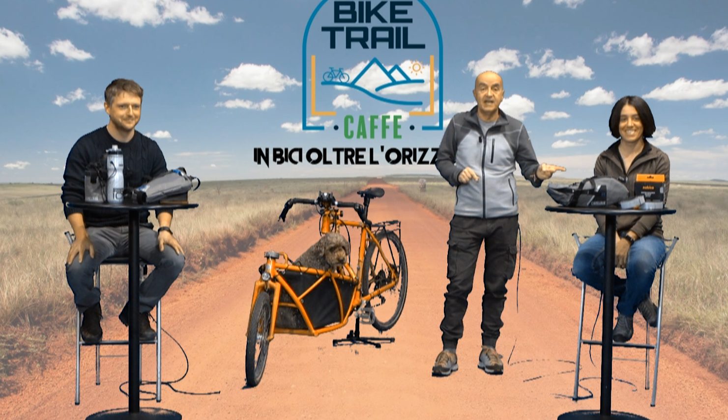 Due 'fisici' cicloviaggiatori a Bike Trail Caffè