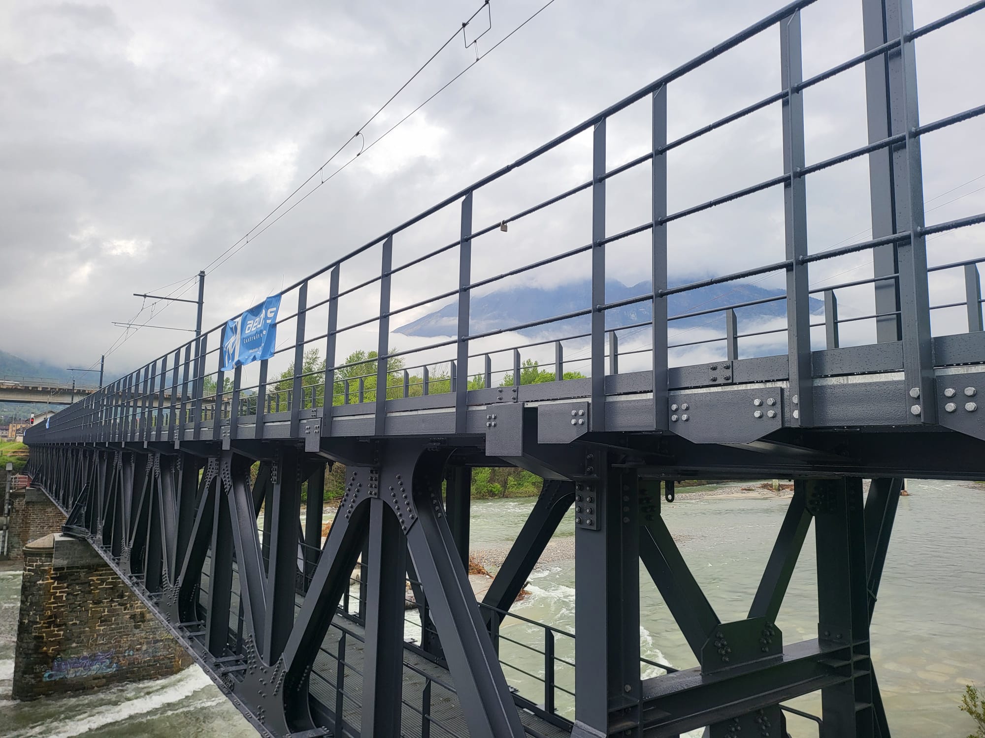 Domo,inaugurato il nuovo ponte della ferrovia Vigezzina