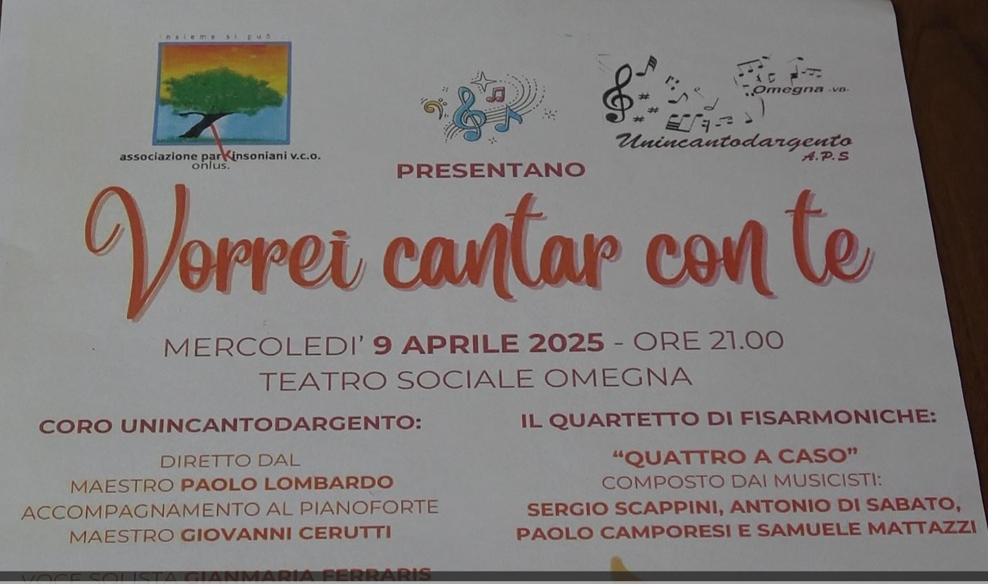 Questa sera al teatro Sociale di Omegna spettacolo benefico a favore dell’associazione Parkinsoniani