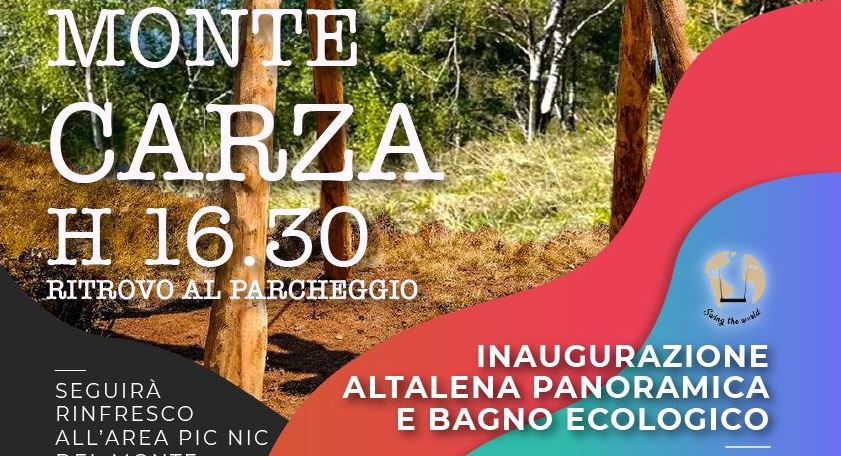 Sabato inaugurazione dell'altalena panoramica al Monte Carza a Trarego Viggiona
