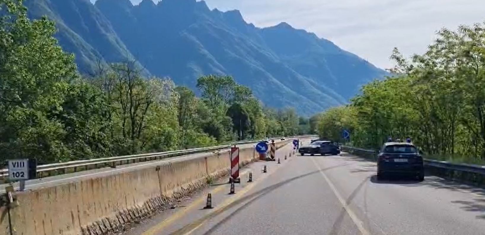 Coda stamattina in superstrada per un incidente