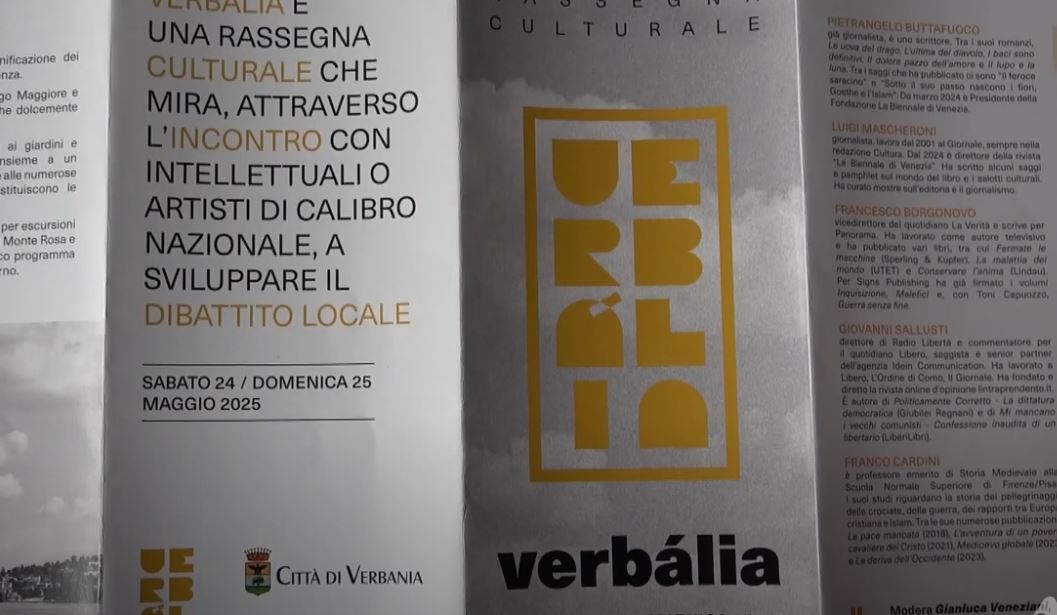 Il 24 e 25 maggio c'è Verbalia, nuova rassegna culturale voluta dall'amministrazione Albertella