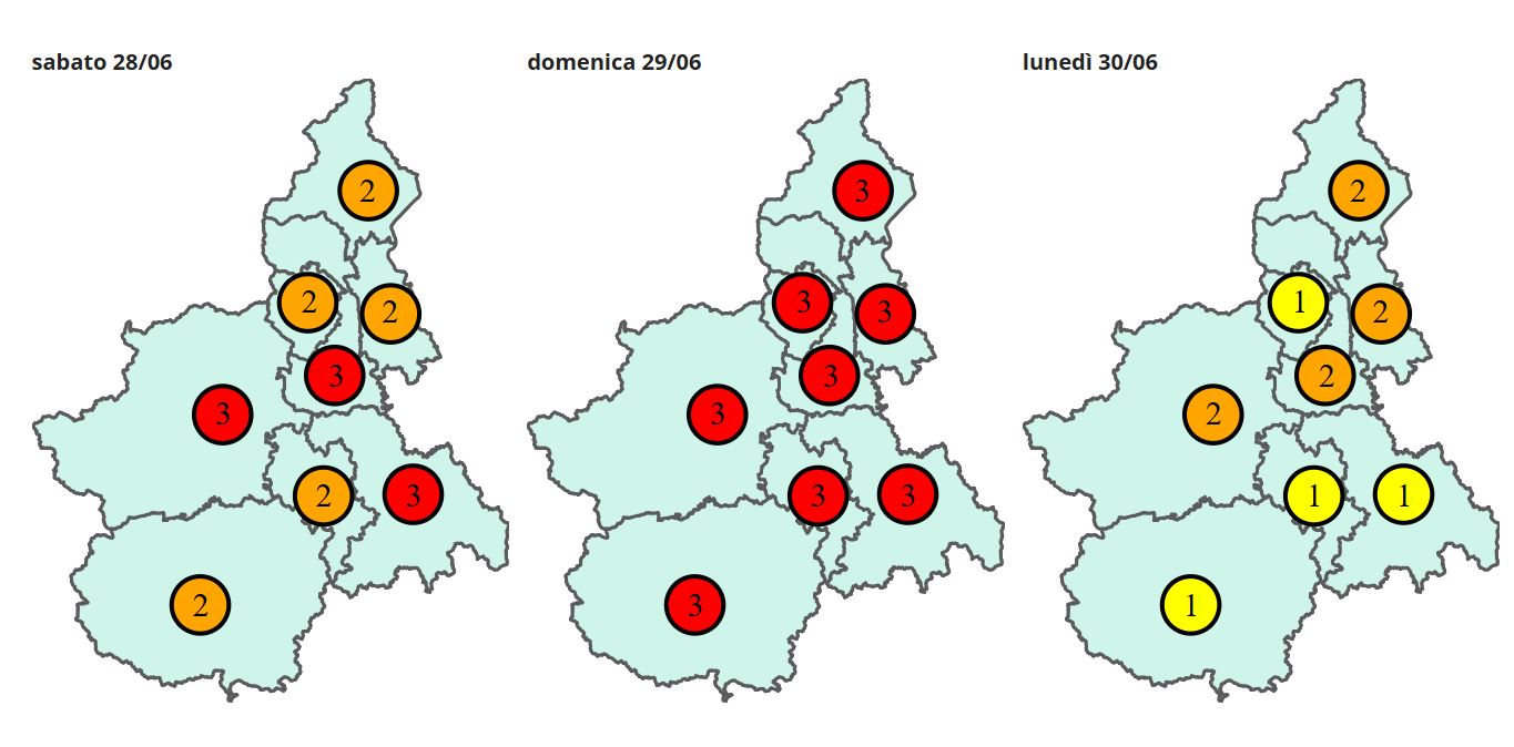 Caldo, domenica da bollino rosso