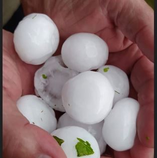 Grandine di medie dimensioni a Crevola, Crodo e Montecrestese