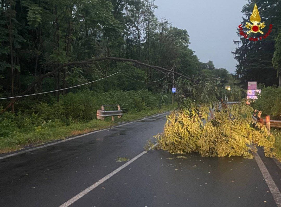 Una quarantina gli interventi dei Vigili del fuoco per il violento temporale di ieri sera