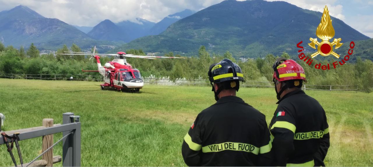 Escursionista francese recuperato dall'elicottero dei Vigili del fuoco sotto il Monte Leone