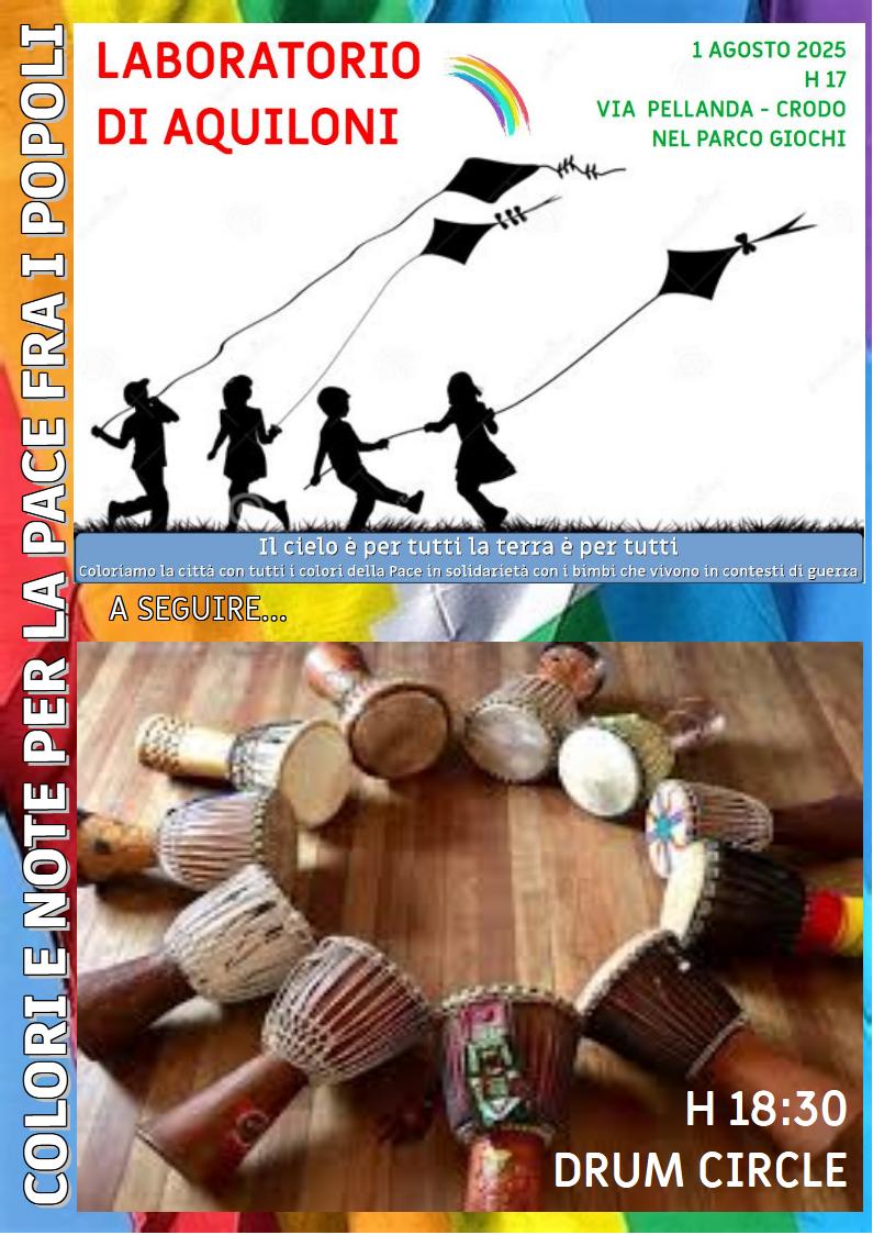 Laboratorio di aquiloni e drum circle venerdì organizzati dal Comitato Ossolano "Ferma il riarmo"