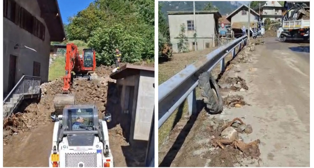 Alluvione a Varzo, ingenti i danni. Stamattina sopralluogo dell'elicottero dei Vigili del Fuoco