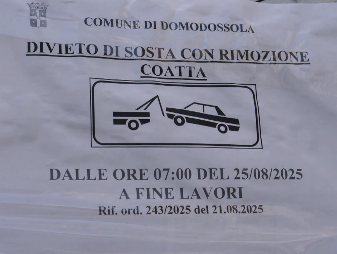 A Domodossola da lunedì ci saranno modifiche alla viabilità per l’asfaltatura di via Cadorna