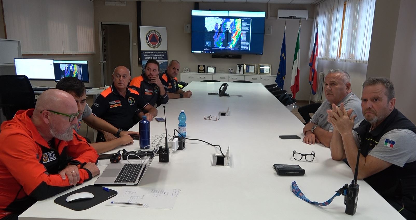 Da ieri sera aperta la Sala della Protezione civile del Vco