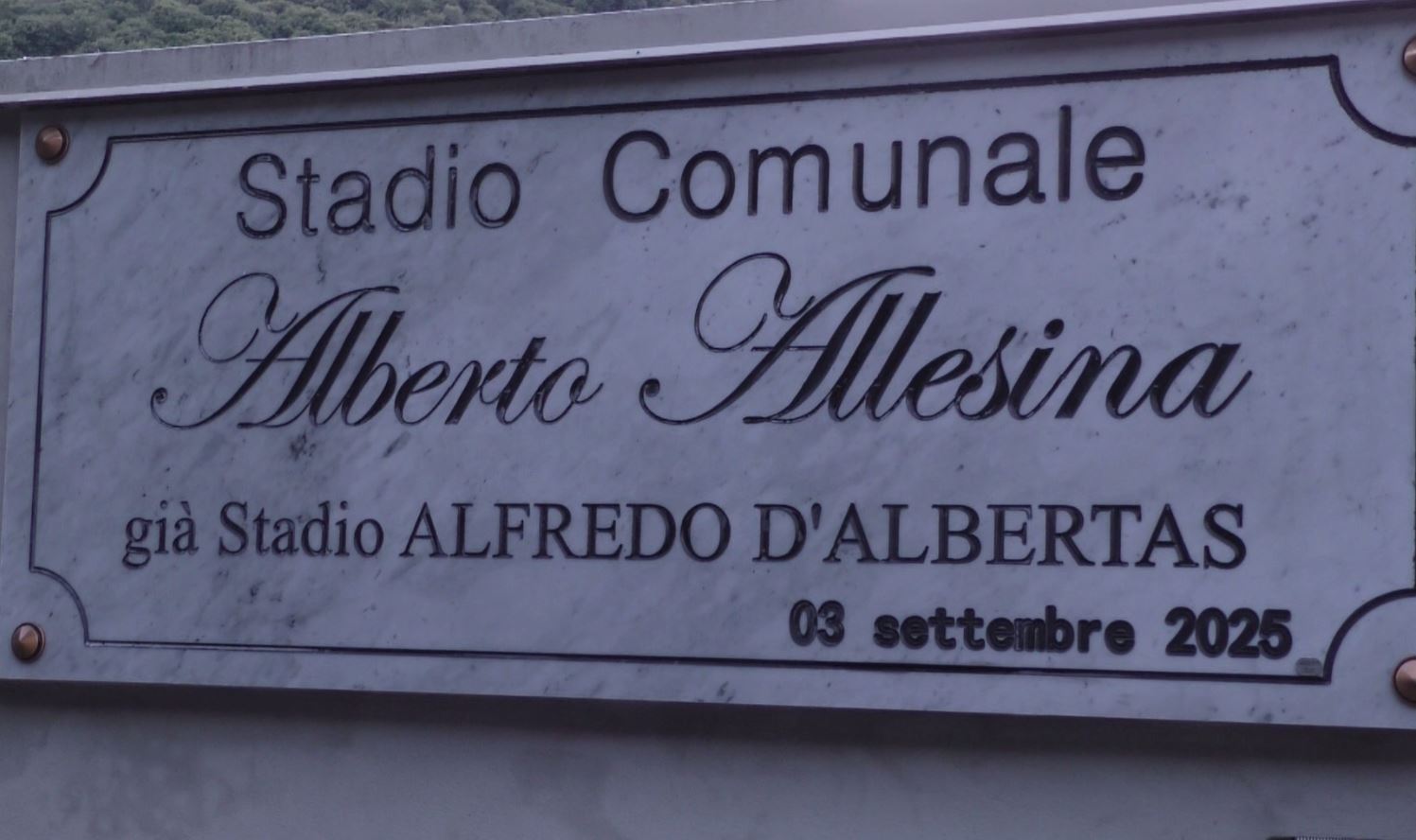 Lo stadio di Gozzano intitolato ad Alberto Allesina