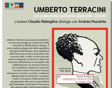 Repubblica dell'Ossola, alla biblioteca Contini la presentazione del libro "Umberto Terracini"