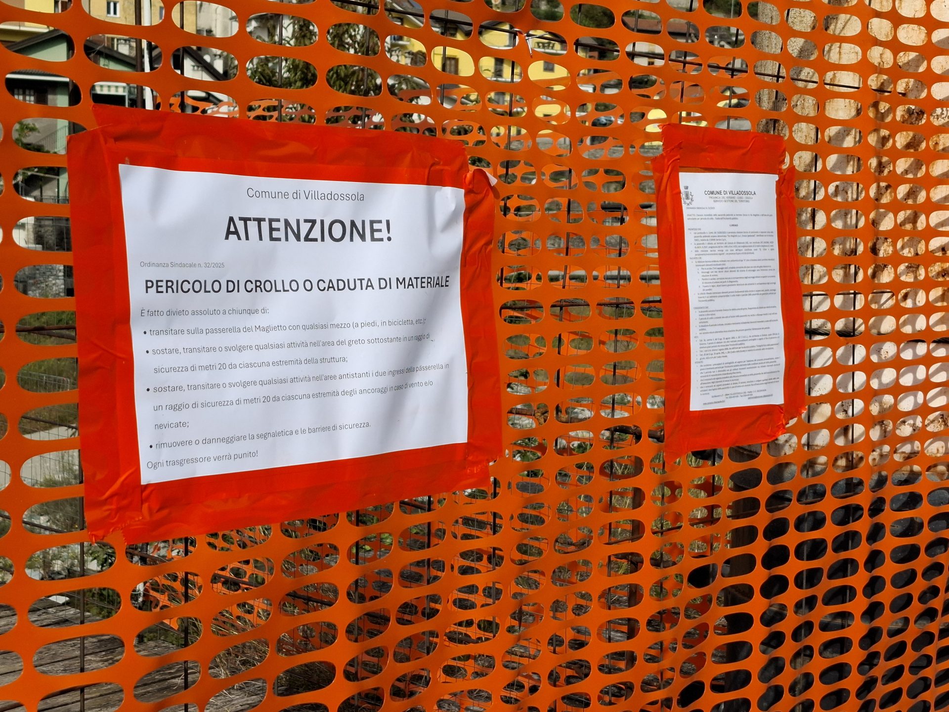 Villadossola. Il ponte del Maglietto è pericoloso. Chiuso al transito