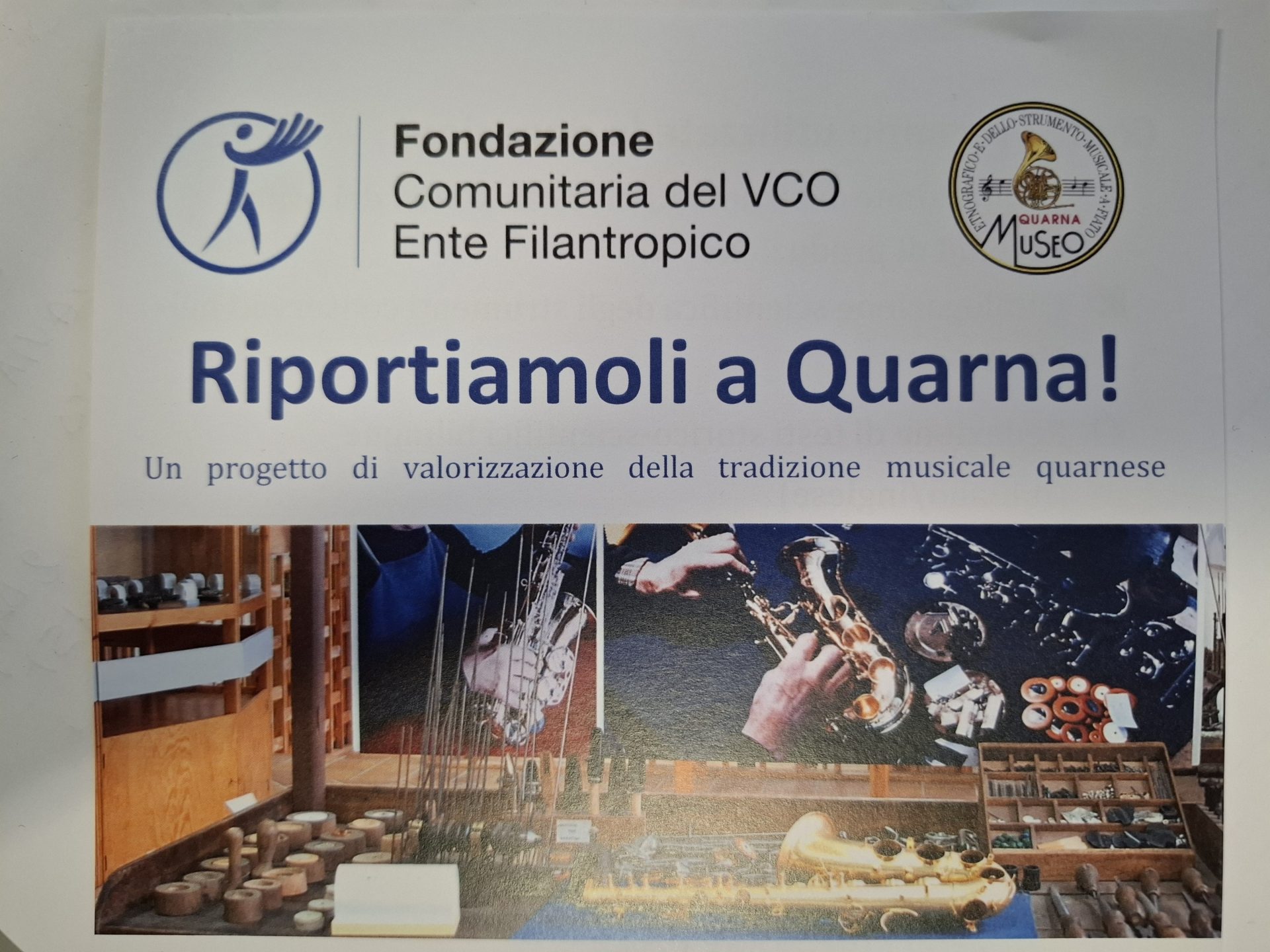 Donare per Crescere: "Riportiamoli a Quarna", aperto il for funding per valorizzare la tradizione musicale quarnese