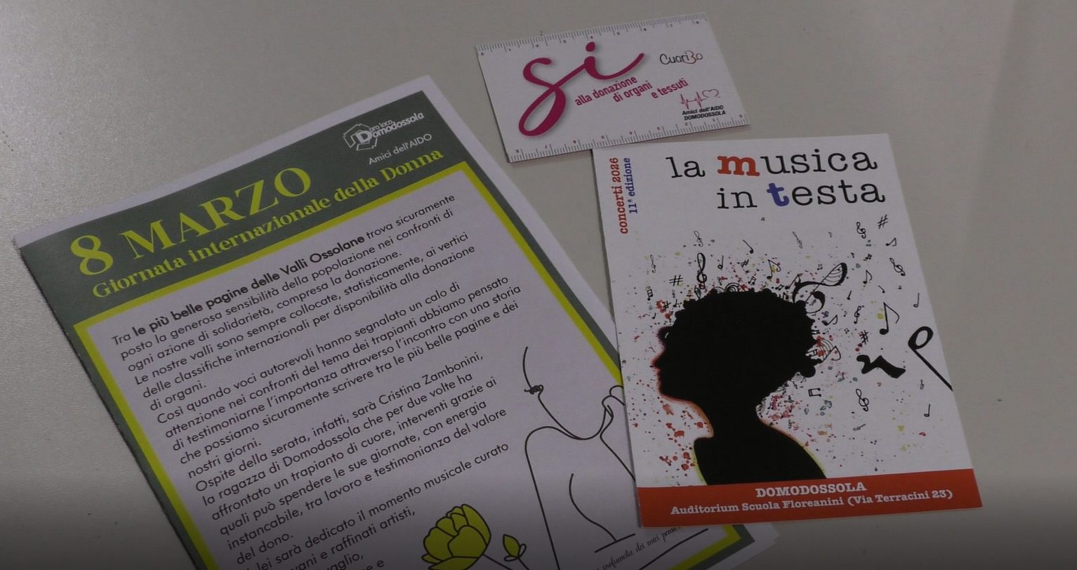 8 marzo. Serata musicale promossa dalla Pro Loco per parlare anche di donazione di organi