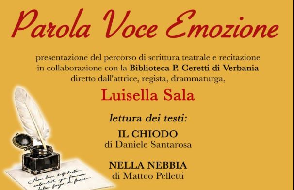 "Parola, voce, emozione" domenica a Villa Simonetta a Verbania
