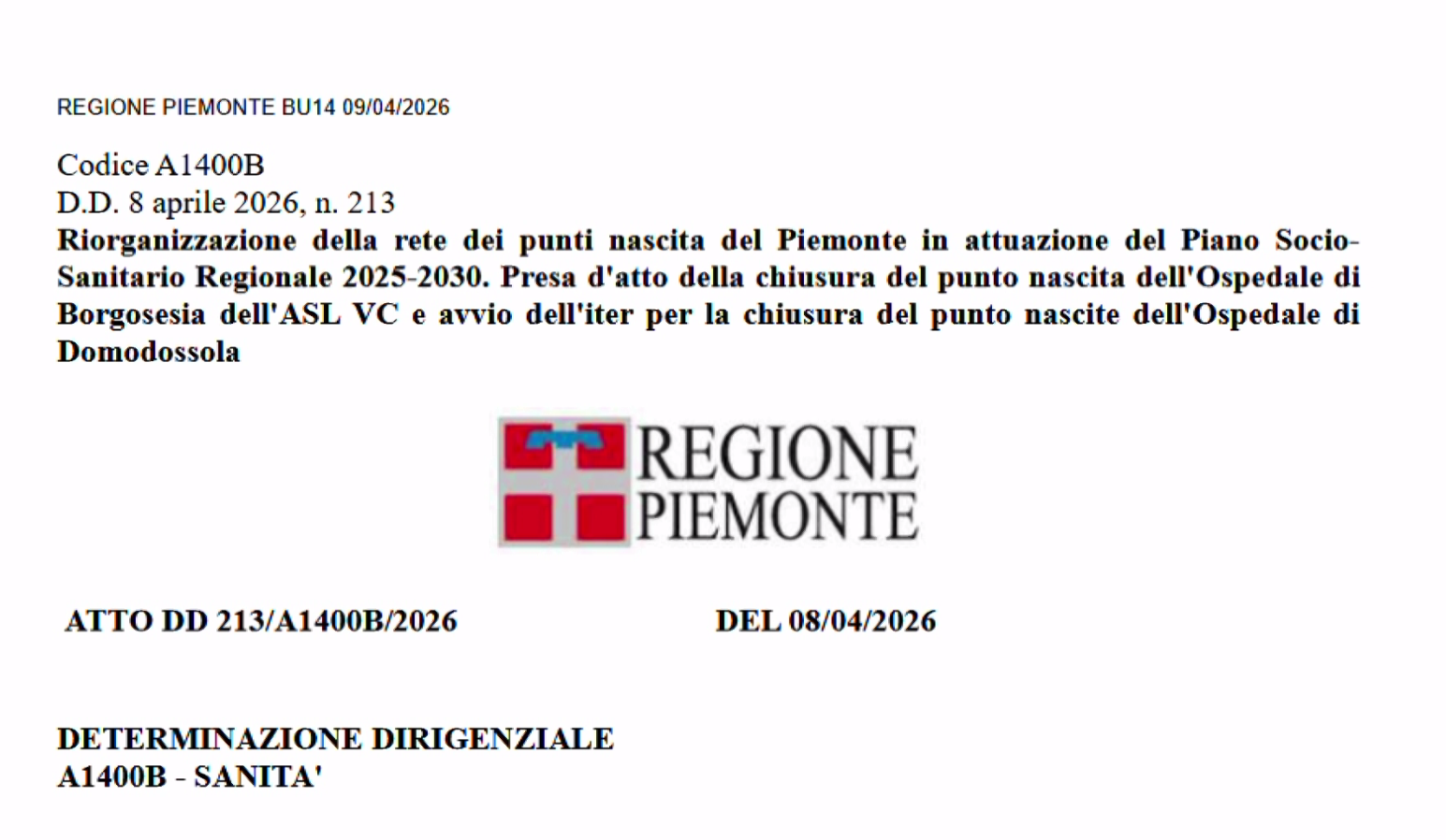 Domodossola. Regione avvia iter per la chiusura del Punto nascite