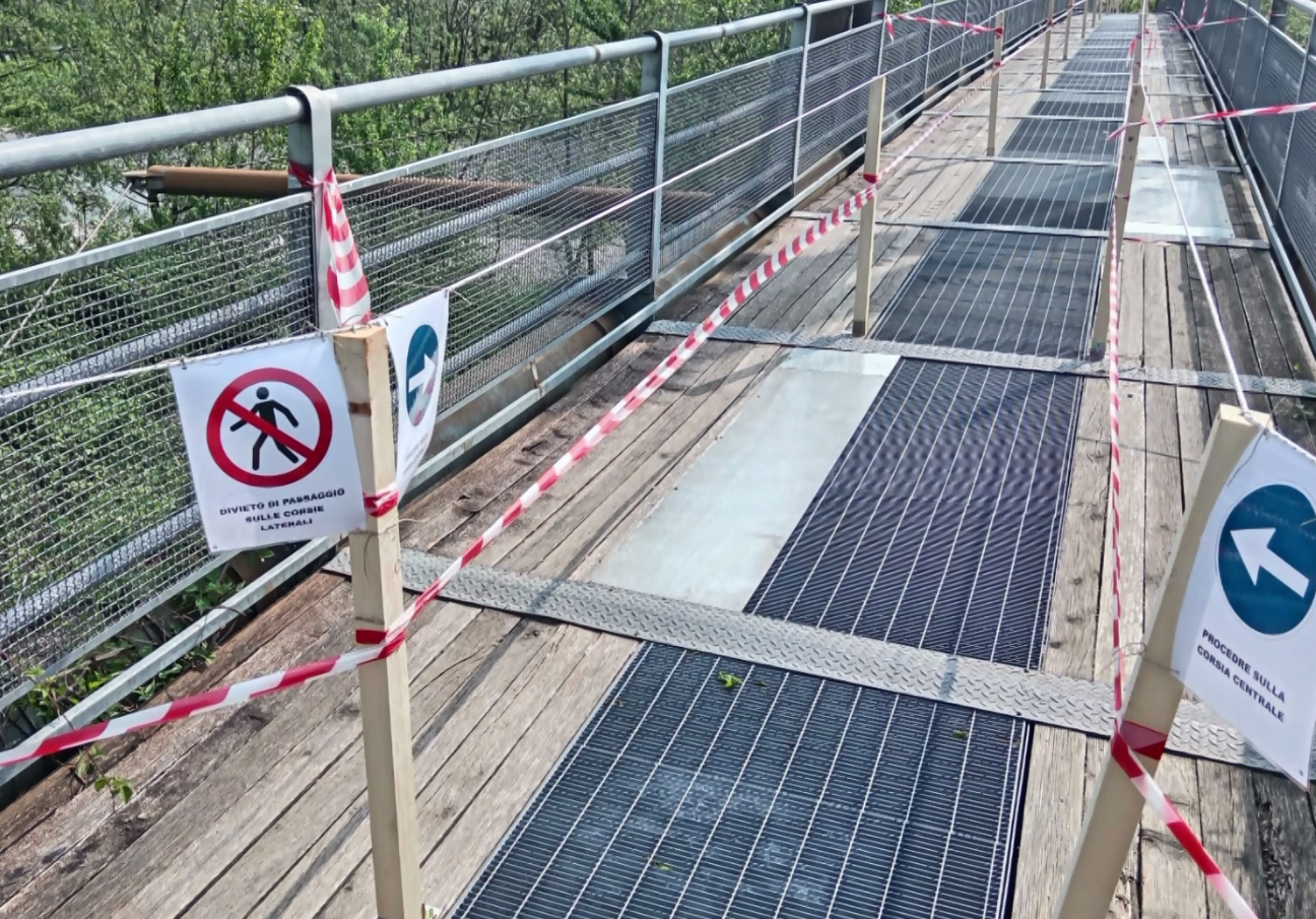 Gravellona Toce. Riaperta la passerella sullo Strona