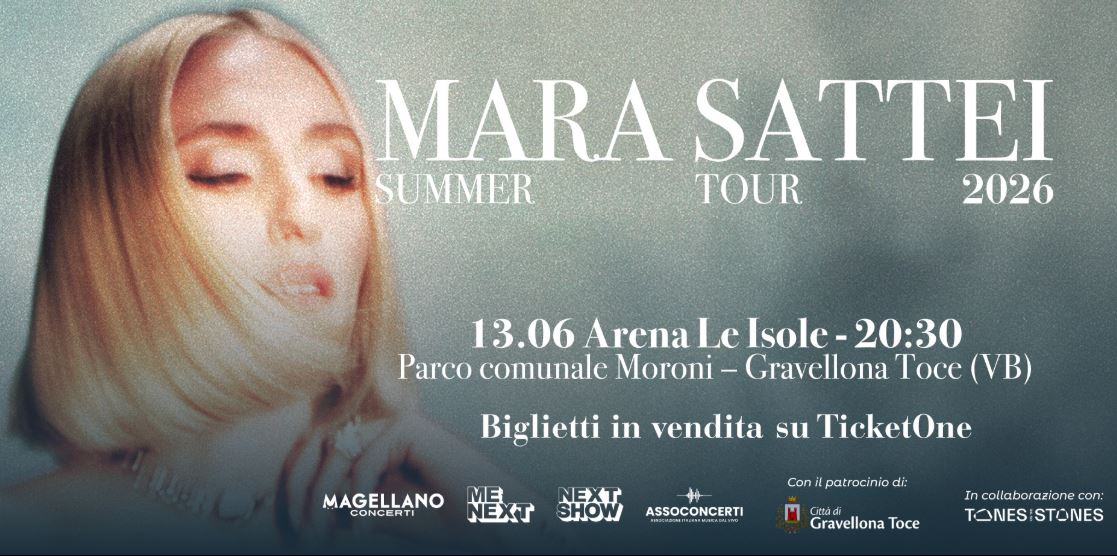 Concerto di Mara Sattei sabato 13 giugno per i 20 anni del centro commerciale le Isole di Gravellona Toce