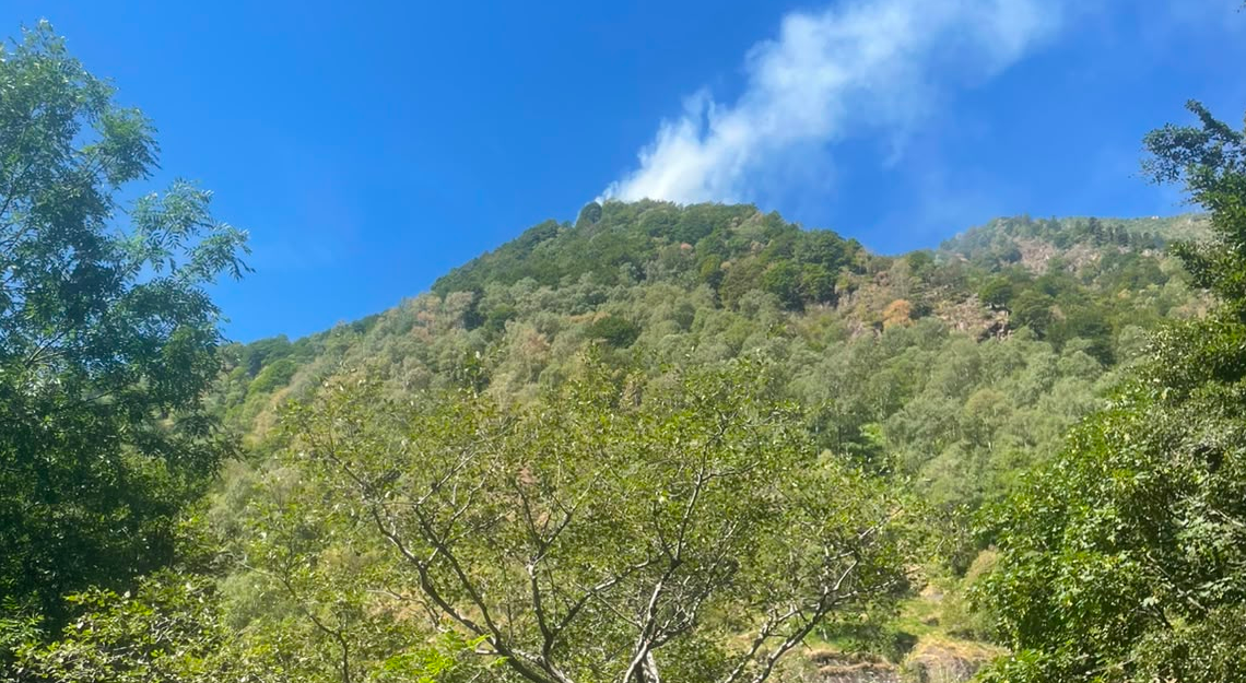 Incendio sui monti di Valstrona