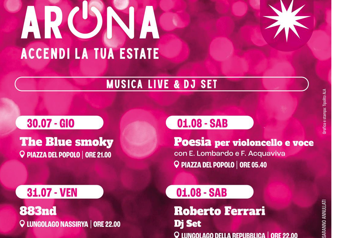 Al via oggi l'edizione 2026 de  "Arona in Rosa"