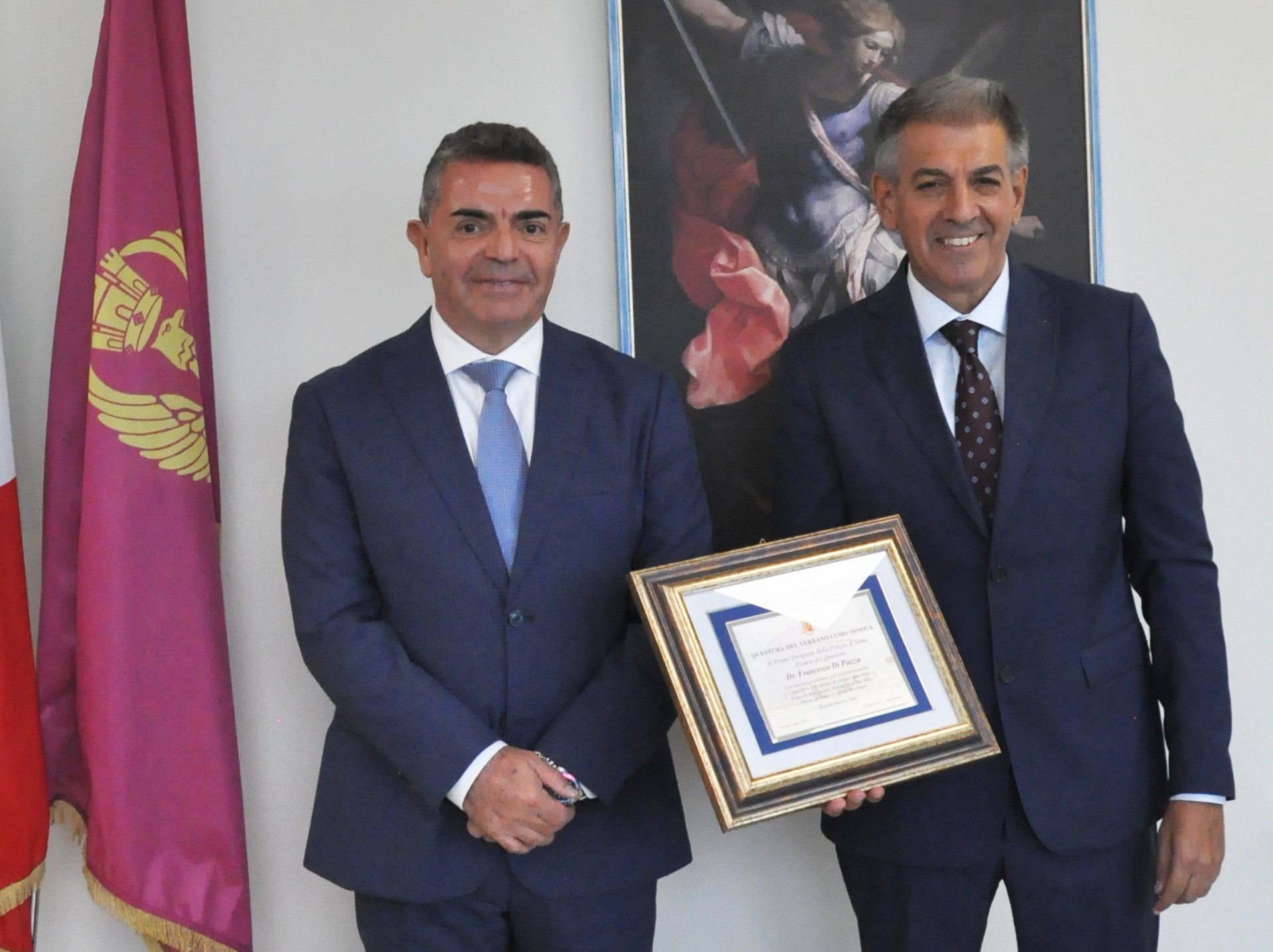 Il Vicario del Questore di Verbania Francesco di Piazza in pensione