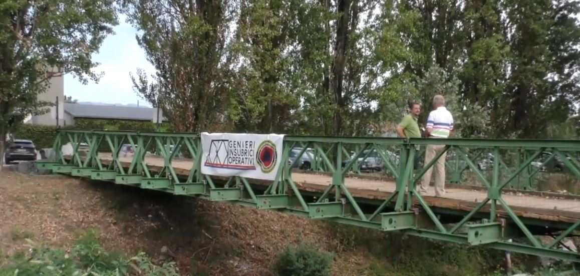 A Lesa resterà il ponte ciclopedonale sull'Erno. Ora con ponte Bailey e poi con un'opera definitiva