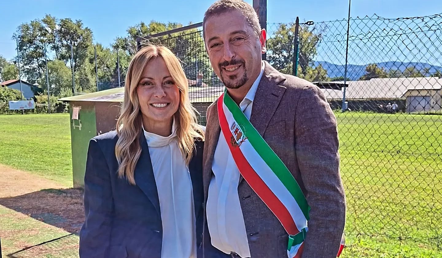 La premier Giorgia Meloni nel pomeriggio a Lesa