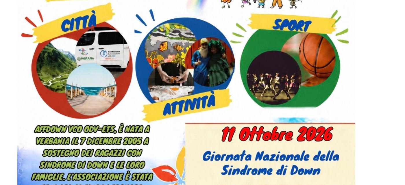 Domenica 11 ottobre è la Giornata Nazionale  della sindrome di Down, gazebo di AffDown Vco in piazza con due gazebi