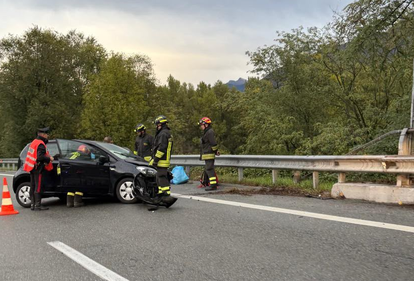 SS 33 : incidente stradale poco prima dello svincolo di Villadossola