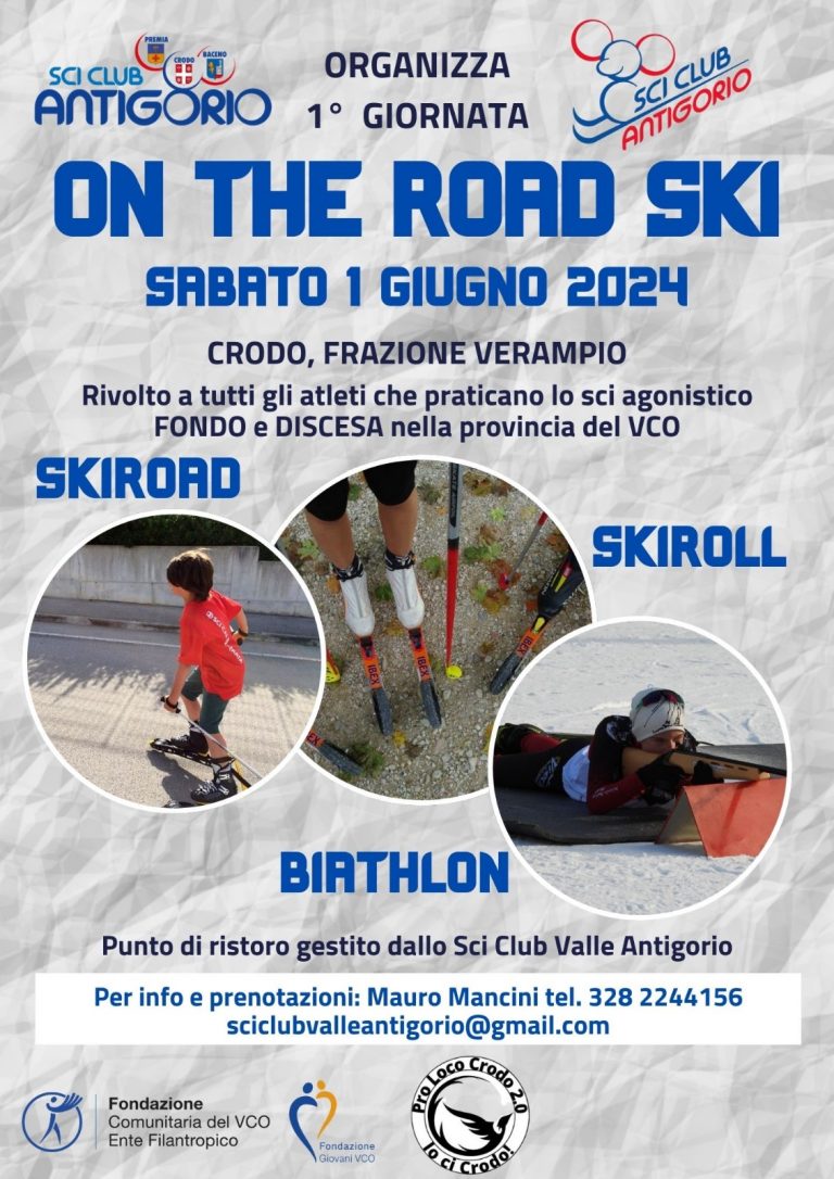 A Giugno ‘On the road Ski’; organizza lo Sci Club Valle Antigorio.