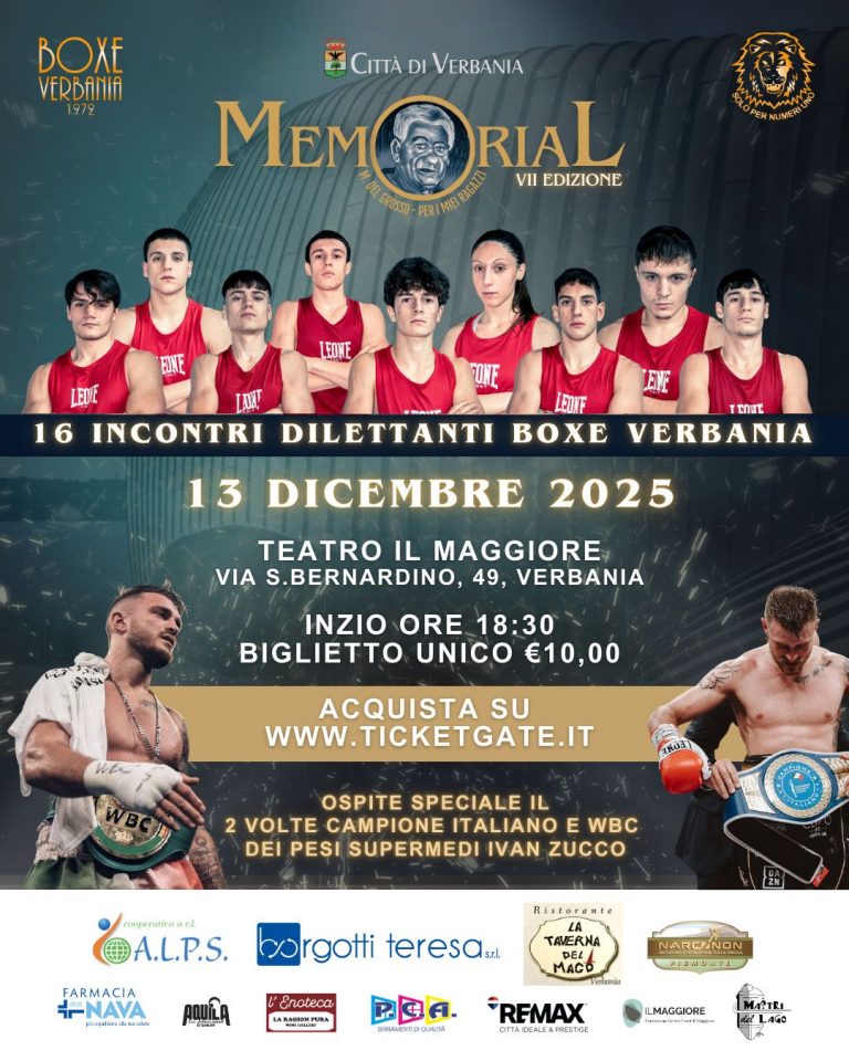 Boxe, sabato la 7^ edizione del Memorial del Grosso