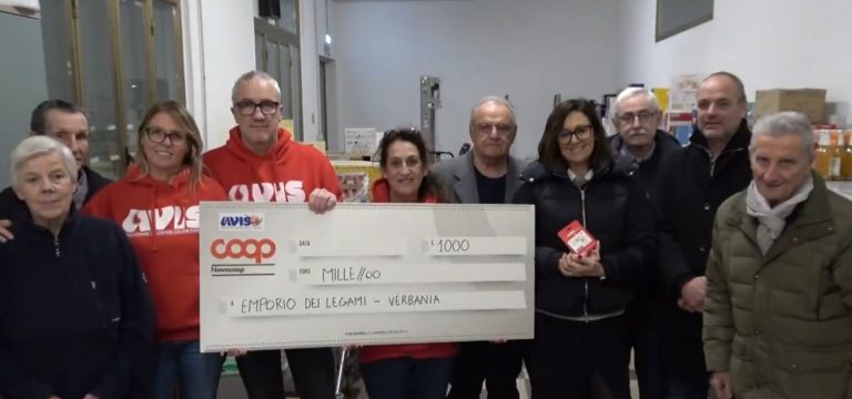 Mille euro all’Emporio dei Legami di Verbania da Avis e soci NovaCoop