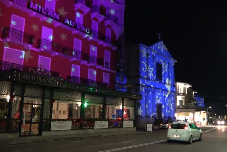 A Stresa per Natale torna il video mapping sulle facciate della città